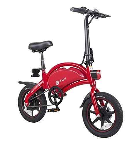 Electric Bike : DYU D3+ VIP Electric Folding Bicycle (Red) ROAD LEGAL