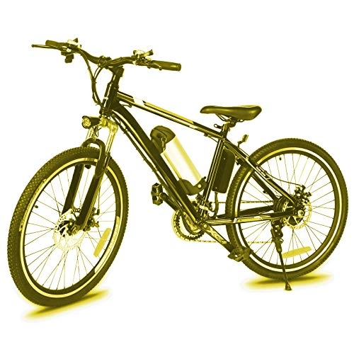 Electric Bike : E-bike Bike Mountain Bike Electric Bike with 21-speed Shimano Transmission System, 250W, 8AH, 36V lithium-ion battery, 26"inch, Pedelec City Bike Lightweight (Yellow)