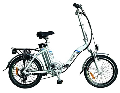 Electric Bike : E-Sape Unisex's E-Scape Folding Electric Bike, White, One Size