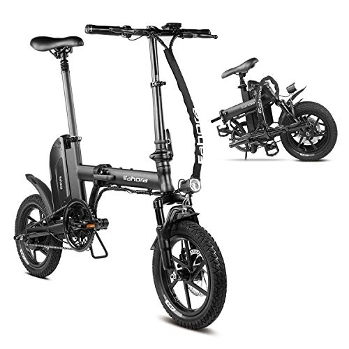 Electric Bike : Eahora Rocket-1 Electric Folding Bike, 14'' Electric Bike with Removable 36V 13Ah Lithium-Ion Battery 250W Motor for Adults