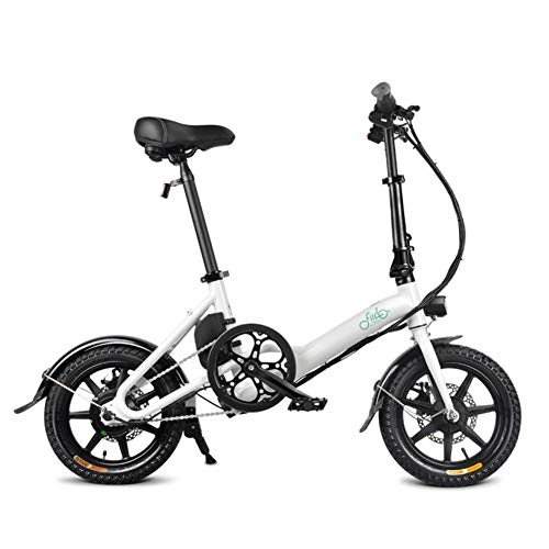Electric Bike : earlyad For FIIDO D3 7.8 Folding Electric Bicycle Portable Adult Bicycle Black / White