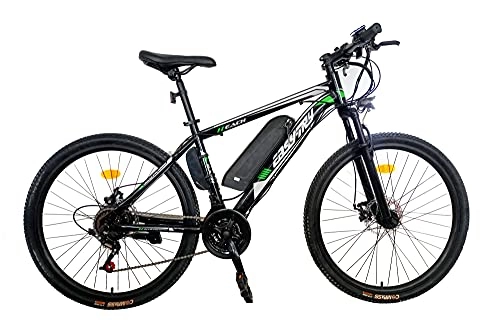 Electric Bike : Easy-Try Woman Budget e-Bike 250w 10.4Ah 36v 15mph 30 miles range - Black and Green Girls Electric Bike Pedal Assist Bicycle