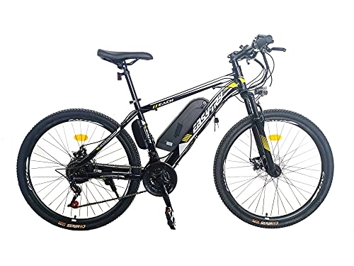 Electric Bike : Easy-Try Woman Budget e-Bike 250w 10.4Ah 36v 15mph 30 miles range - Black and Yellow Girls Electric Bike Pedal Assist Bicycle