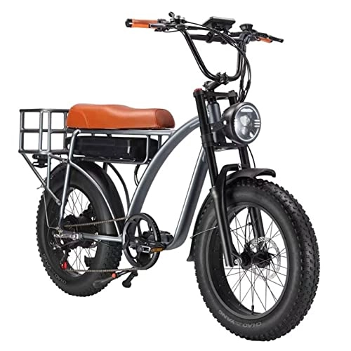 Electric Bike : EBike 20" Electric Bicycle for Men and Women 24.8 Electric Bike with High Speed Brushless 1000 W Gear Motor with Removable 48V18AH Lithium Battery 7 Speed Gear Speed E-bike