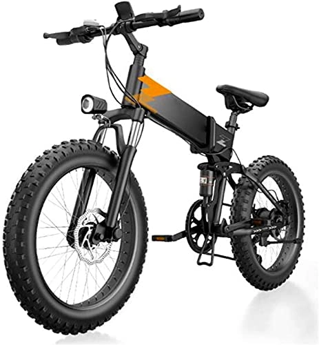 Electric Bike : Ebikes, 20 In 26In Electric Mountain Bike for Adults Fat Tire Folding Electric Bicycle with 48V 10Ah Anti-Theft Lithium-Ion Battery 400W Motor Maximum Load 440 Pounds ZDWN