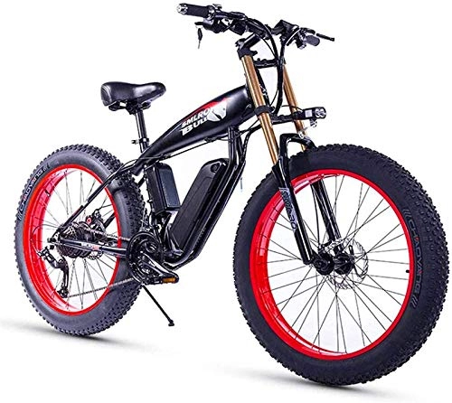 Electric Bike : Ebikes, 26 Inch Electric Bike for Adult with 350W48V10Ah Full Charging Time 4-5 hours 27 Speed Aluminum Alloy Mountain E-Bike Max Speed 25km / h Load 150kg for Snow Beach Fat Tire Electric Bicycle ZDWN