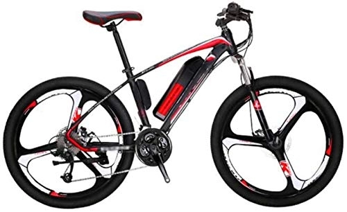 Electric Bike : Ebikes, 26 inch Mountain Electric Bikes, bold suspension fork Aluminum alloy boost Bicycle Adult Cycling (Color : Red)