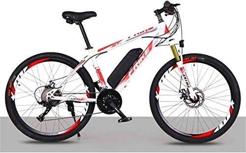 Electric Bike : Ebikes, 27 Speed Electric Mountain Bike, Gears Bicycle Dual Disc Brake Bike Removable Large Capacity Lithium-Ion Battery 36V 8 / 10AH All Terrain(Three Working Modes)