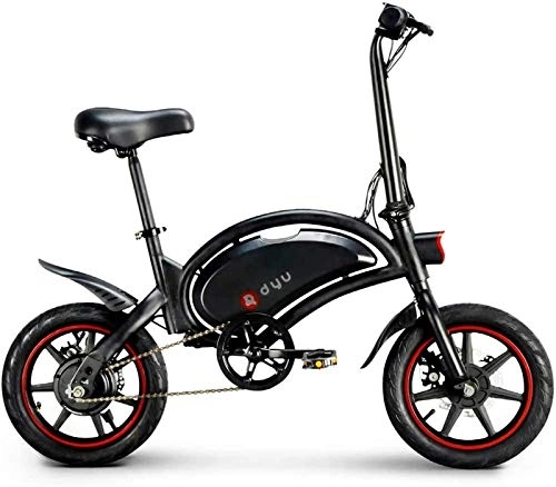 Electric Bike : Ebikes, Electric Bike for Adults Folding Bicycle 50Km Mileage 6Ah Lithium-Ion Batter 3 Riding Modes 240W Max Speed 25Km / H E-Bike
