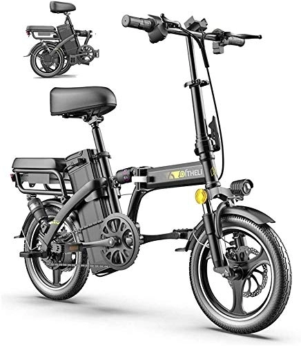Electric Bike : Ebikes, Electric Folding Bikes for Adults Foldable Bicycle Adjustable Height Portable E-Bike Three Riding Sport Modes City E-Bike Lightweight Bicycle for Teens Men Women