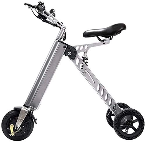 Electric Bike : Ebikes, Fast Electric Bikes for Adults Portable Small Folding Electric Bike Scooter Small Mini Electric Tricycle Female Battery Bike Weight 14KG with 3 Gears Speed Limit 6-12-20KM /