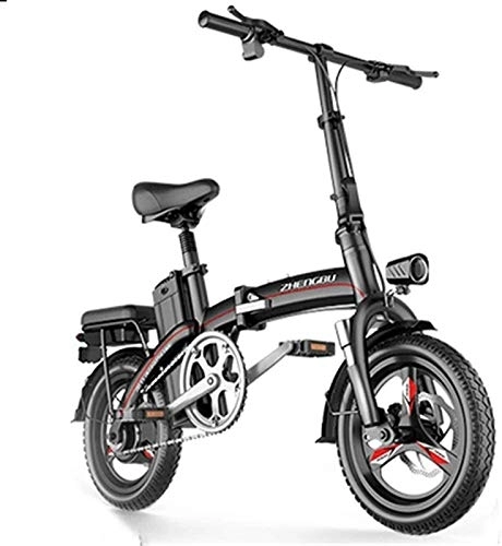 Electric Bike : Ebikes, Fast Electric Bikes for Adults Small Electric Bicycle for Adults, Folding Electric Bike, Commute Ebike with Frequency Conversion High-speed Motor, City Bicycle Max Speed 20 Km / h ( Size : 200km )