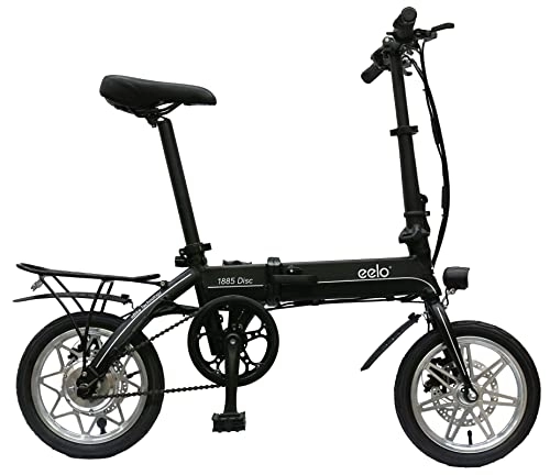 Electric Bike : eelo 1885 Folding Electric Bike for Adults - Easy to Fold Electric Bike, UK Designed and Assembled - 14" Foldable Electric Bike, Folding eBike Bicycle
