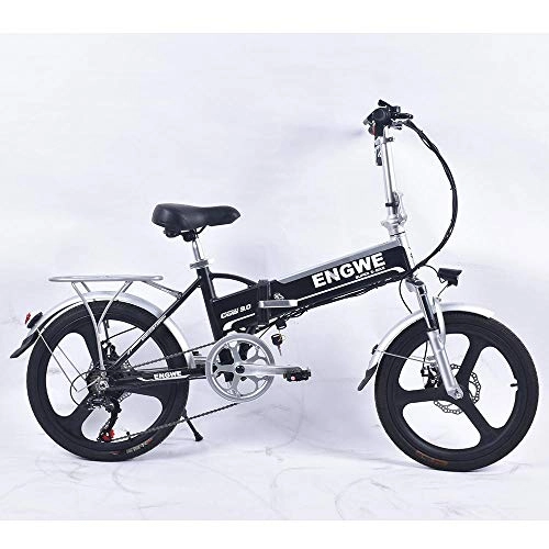 Electric Bike : Electric Bicycle 250W Brushless Motor 20 Dual Disc Brakes 6 Speeds 25km / H Max 48V / 8Ah Foldable Electric Bik@Black_China