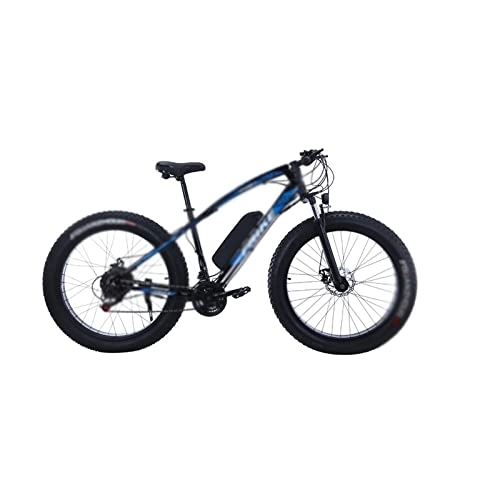 Electric Bike : Electric Bicycle 4.0 Fat Tire Electric Bicycle Mountain Lithium Assist Snowmobile Integrated Wheel Variable Speed Beach Bike (Black Blue)