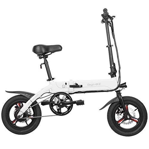 Electric Bike : Electric Bicycle Adult Waterproof Lightweight and Aluminum Folding Electric Bikes with Pedals Power Assist and 36V Lithium Ion Battery with 14 inch Wheels and 250W Hub Motor Fixed Speed Cruise
