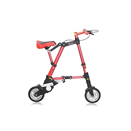Electric Bike : Electric Bicycle Easy Carrying Folding Bicycle (Color : Gold) (Red)