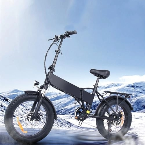 Electric Bike : Electric Bicycle for Adults, 48V 14.4 Ah E Bike Electric Bike for Adults, 20" Electric Mountain Bike Fat tire Electric Bike Ebike with Removable Battery (black [48V 12Ah])
