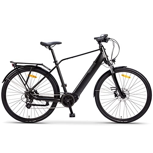Electric Bike : Electric Bicycle for Adults E-Bike Electric Mountain Bikes Powerful Bicycle with Shimano 8 Speed Gear System Aluminum Alloy 6061 Frame 36V / 13AH Removable Battery Hydraulic Disc Brake (FOR MALE)