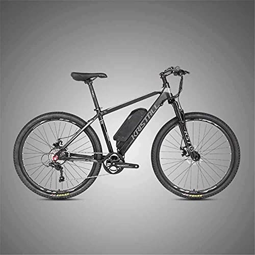 Electric Bike : Electric Bicycle Lithium Battery Disc Brake Power Mountain Bike Adult Bicycle 36V Aluminum Alloy Comfortable Riding (Color : Grey, Size : 29 * 19 inch)