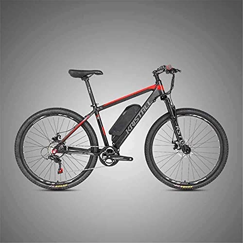 Electric Bike : Electric Bicycle Lithium Battery Disc Brake Power Mountain Bike Adult Bicycle 36V Aluminum Alloy Comfortable Riding (Color : Red, Size : 27.5 * 17 inch)
