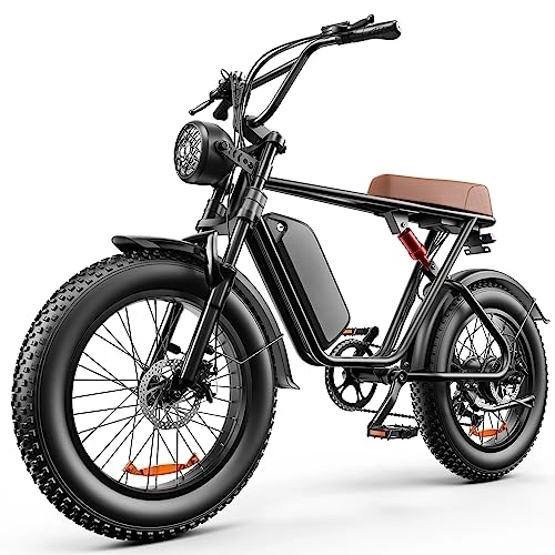 Electric Bike : Electric Bicycle, Ronson Adult Electric Bike 48V 20AH Removable Battery Electric Bicycle, 7-Speed eBike 20"x4.0" Adult Electric Bicycle Commuter Electric Bike eBike for Adult Passed UL Certification