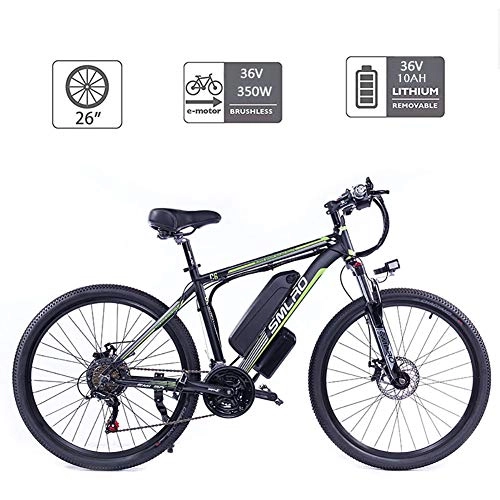 Electric Bike : Electric Bicycles for Adults, 360W Aluminum Alloy Ebike Bicycle Removable 48V / 10Ah Lithium-Ion Battery Mountain Bike / Commute Ebike, Black Yellow