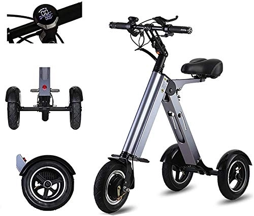 Electric Bike : Electric Bike 10" Folding Electric Mountain Bike, Lightweight Electric Bicycle, Electric Bike with 250W / 7.8Ah Lithium-Ion Battery, Aluminum Alloy Frame, Top Speed 25KM / H