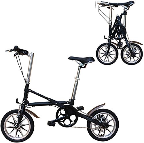 Electric Bike : Electric Bike, 14" Electric Bicycle, Small Bicycle, 250W Foldable City Electric Bicycle, Detachable Battery, Three Modes, Maximum Speed 25Km / H, 36V / 8AH Lithium Battery, Black (Color : Black)