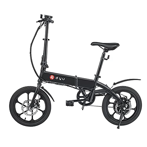 Electric Bike : Electric Bike, 16" Adults Folding eBike, Pedal Assist Commuter Cycling Bicycle, Max Speed 25 km / h, Motor 250W, 5Ah Rechargeable Lithium Battery