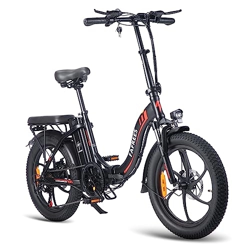Electric Bike : Electric Bike 20'', Electric Bike for Adult with 36V / 16Ah lithium battery 75mile+, with 250W Motor | 15MPH, Folding E-bike for Men 7-Speed Shifter, Urban City E-Bike for Adult Men Women (Black)