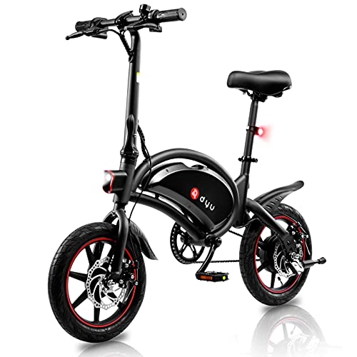 Electric Bike : Electric Bike 250w Motor, LED Lighting, 25km / h Maximum Speed, 14-inch Tires, 60km Long-distance Driving, Central Shock Absorber, IP54 Waterproof, Folding E-bikes are Suitable for Adults and Teenagers