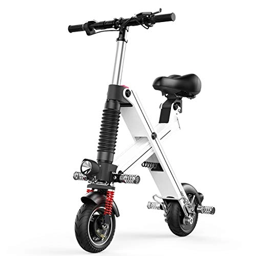 Electric Bike : Electric Bike, 8 inch 36V E-bike, with 8Ah Lithium Battery, City Bicycle Max Speed 25km / h, Easy Carry Design, 20km Long Range, with LED Display Electric Scooters