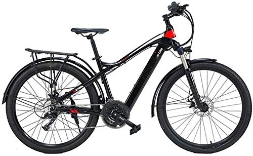 Electric Bike : Electric Bike Adults Mountain Electric Bike, 27.5 Inch Travel E-Bike Dual Disc Brakes with Mobile Phone Size LCD Display 27 Speed Removable Battery City Electric Bike