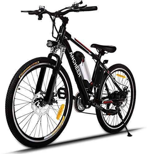Electric Bike : Electric bike e-bike city bike adult bike with 250 W motor 36V 8AH 12.5 AH Removable lithium battery Shimano 21-speed gear lever for commuters (Color : Classic-Black)