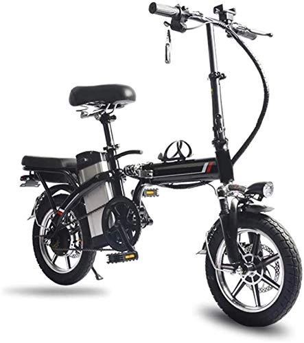 Electric Bike : Electric Bike Electric Mountain Bike 14" Electric Bike / Folding E-Bike / Commute Bicycle with Foldable Alloy Frame, 48V Lithium-Ion Rechargeable Battery Lithium Battery Beach Snow Bicycle for the jungle
