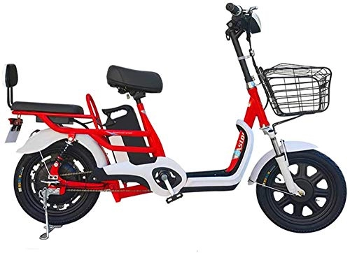 Electric Bike : Electric Bike Electric Mountain Bike 16" Electric City Bike Double Mountain Bike 350W Removable 48V 15 Ah Lithium-ion Battery Can bear 200kg Remote lock car Commuter Bike Suitable for urban commuting