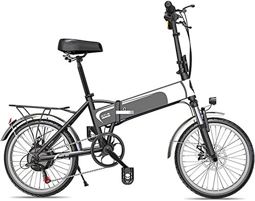 Electric Bike : Electric Bike Electric Mountain Bike 20" Folding Electric Bike 350W Electric Bikes for Adults with 48V 10.4Ah / 12.5Ah Lithium Battery 7-Speed Al Alloy E-Bike for Commuting Or Traveling Black for the ju
