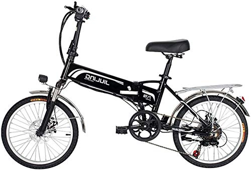 Electric Bike : Electric Bike Electric Mountain Bike 20 Inch Electric Bicycle for Adults, Foldable Electric Bike / Electric Commuting Bike with 48V 10.5 / 12.5Ah Battery, And Professional 7 Speed Gears for the jungle tra