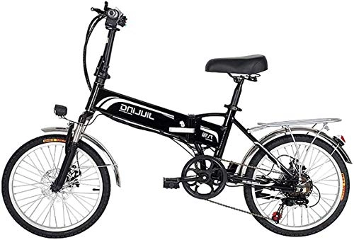 Electric Bike : Electric Bike Electric Mountain Bike 20 Inch Electric Bicycle for Adults, Foldable Electric Bike / Electric Commuting Bike with 48V 10.5 / 12.5Ah Battery, And Professional 7 Speed Gears Lithium Battery Be