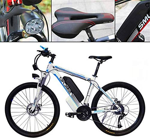 Electric Bike : Electric Bike Electric Mountain Bike 26''E-Bike Electric Mountain Bycicle for Adults Outdoor Travel 350W Motor 21 Speed 13AH 36V Li-Battery for the jungle trails, the snow, the beach, the hi