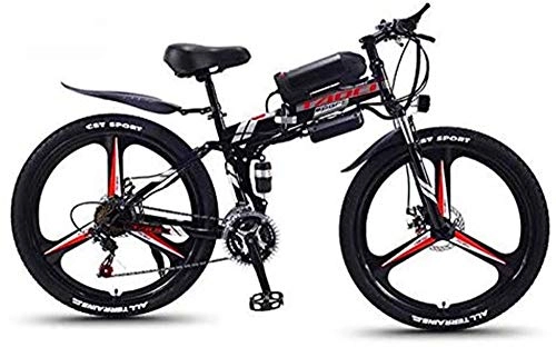 Electric Bike : Electric Bike Electric Mountain Bike 26'' Electric Bike Foldable Mountain Bicycle for Adults 36V 350W 13AH Removable Lithium-Ion Battery E-Bike Fat Tire Double Disc Brakes LED Light for the jungle tra
