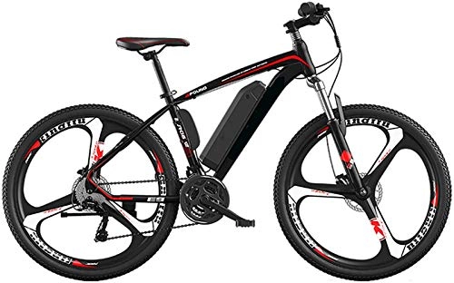 Electric Bike : Electric Bike Electric Mountain Bike 26" Electric Bikes for Adults with 250W 36V Removable Lithium Battery Mountain E-Bike with Double Disc Brake 27-Speed Aluminum Alloy City Electric Bicycle for Beac