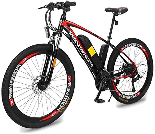 Electric Bike : Electric Bike Electric Mountain Bike 26'' Electric Mountain Bike With Removable Large Capacity Lithium-Ion Battery (36V 12Ah), Electric Bike 27 Speed Gear And Three Working Modes for the jungle trails