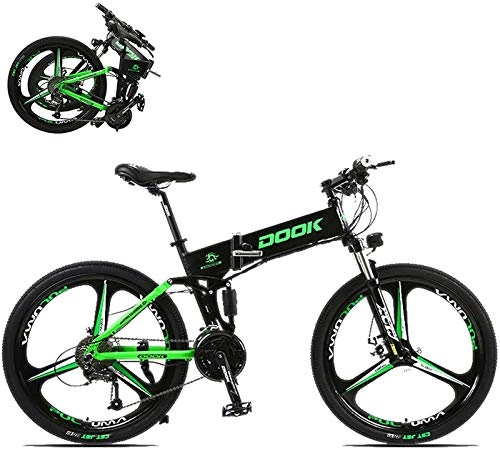 Electric Bike : Electric Bike Electric Mountain Bike 26-In Folding Electric Bike for Adult with 250W36V8A Lithium Battery 27-Speed Aluminum Alloy Cross-Country E-Bike with LCD Display Load 150 Kg Electric Bicycle wit