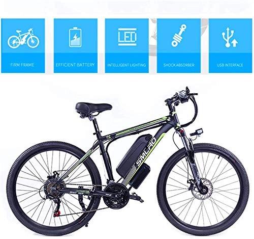 Electric Bike : Electric Bike Electric Mountain Bike 26 Inch 48V Mountain Electric Bikes for Adult 350W Cruise Control Urban Commuting Electric Bicycle Removable Lithium Battery, Full Suspension MTB Bikes for the jun