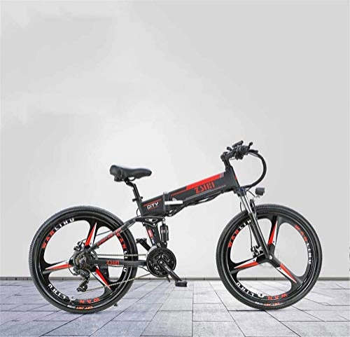 Electric Bike : Electric Bike Electric Mountain Bike 26 Inch Adult Foldable Electric Mountain Bike, 48V Lithium Battery, High Intensity Off-Road Aluminum Alloy Frame Electric Bicycle, 21 Speed for the jungle trails,