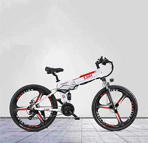 Electric Bike : Electric Bike Electric Mountain Bike 26 Inch Adult Foldable Electric Mountain Bike, 48V Lithium Battery, With Oil Brake and GPS Anti-Theft Positioning System Electric Bicycle, 21 Speed for the jungle