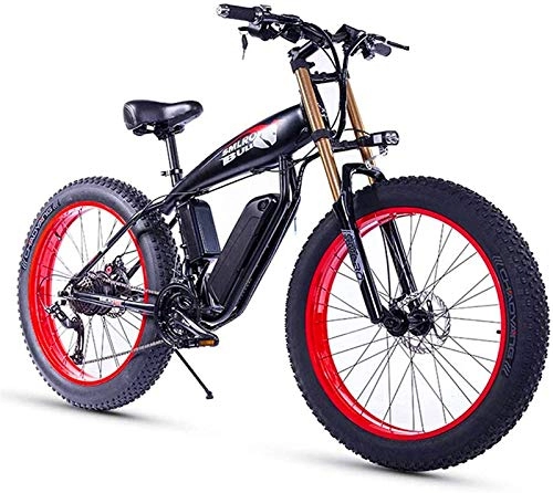 Electric Bike : Electric Bike Electric Mountain Bike 26 Inch Electric Bike for Adult with 350W48V10Ah Full Charging Time 4-5 hours 27 Speed Aluminum Alloy Mountain E-Bike Max Speed 25km / h Load 150kg for Snow Beach Fa