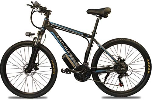 Electric Bike : Electric Bike Electric Mountain Bike 350W Electric Bike 26" Adults Electric Bicycle / Electric Mountain Bike, Ebike with Removable 10 / 15Ah Battery, Professional 27 Speed Gears (Blue) for the jungle trai